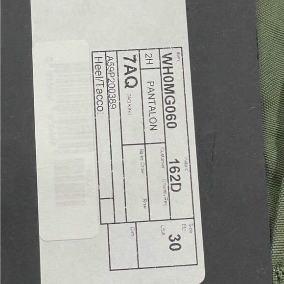 Balmain GREEN KHAKI SLIM CUT RIDGED COTTON CARGO JEANS MEN’S 30 - Picture 4 of 10